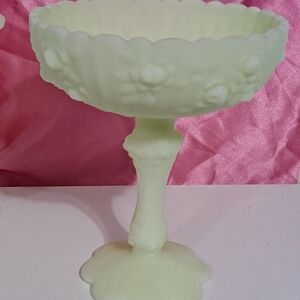 Fenton Custard Glass Compote